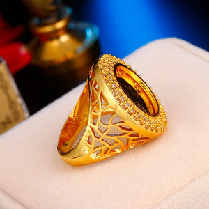 Anel de LUXO ETHLYN banhado a ouro 18k