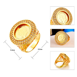 Anel de LUXO ETHLYN banhado a ouro 18k